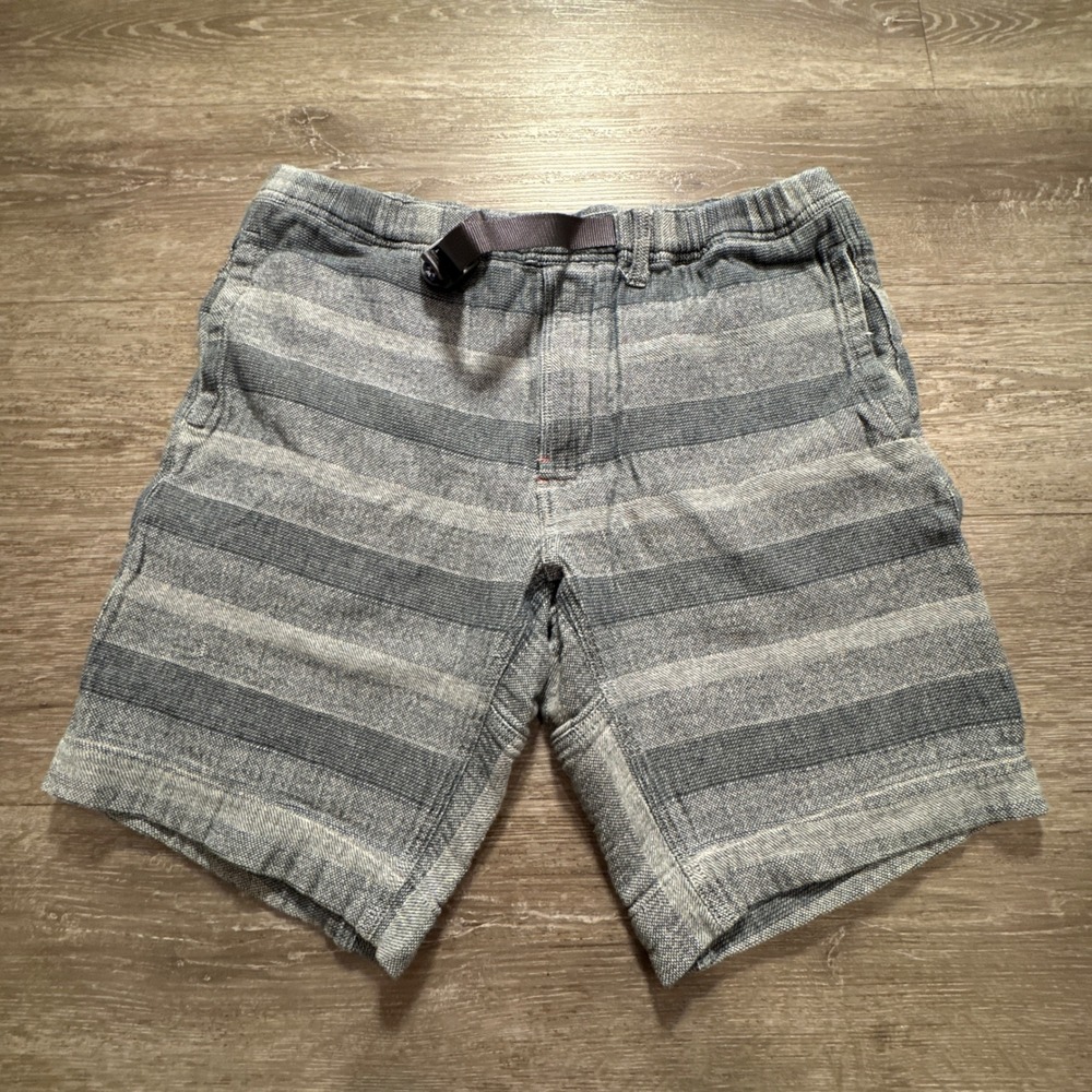 Without Walls Shorts Mens‎ Large Gray Cotton Striped Belted Gorpcore Summer Hike